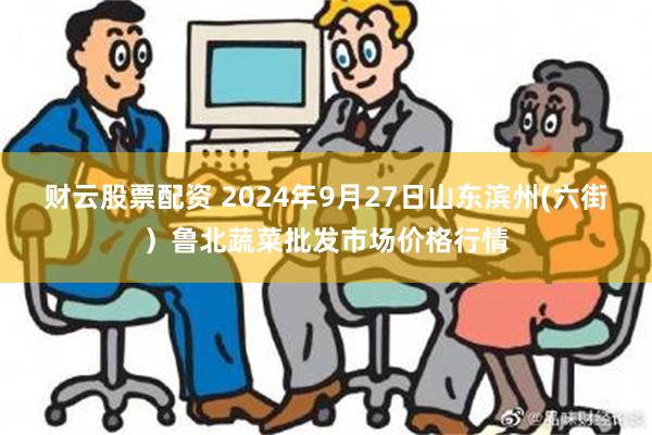 财云股票配资 2024年9月27日山东滨州(六街）鲁北蔬菜批发市场价格行情